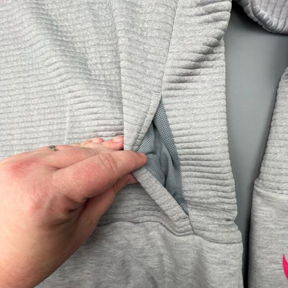 Nike Dri-Fit Ribbed Hoodie Women's XL Extra Large Training Sweatshirt Fleece - Picture 2 of 7